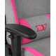 DRIFT DR90 PRO Silla para videojuegos de PC Asiento acolchado Gris, Rosa