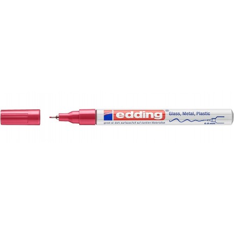 Edding 780 marcador permanente Fibre tip Rojo 1 pieza(s)