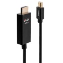 Lindy 40920 adaptador de cable de vídeo 0,5 m Mini DisplayPort HDMI Negro