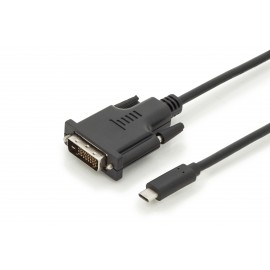 ASSMANN Electronic AK-300332-020-S adaptador de cable USB-C DVI Negro