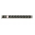 Gembird EG-PDU-014-C14 unidad de distribución de energía (PDU) 8 salidas AC 1U Negro