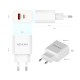 AISENS Cargador 20W, 1xUSB-C PD3.0, 1xUSB-A QC3.0, Blanco