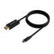 AISENS Cable Conversor USB-C a Displayport 8K@60Hz, USB-C/M-DP/M, Negro, 1.8M