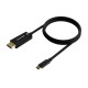 AISENS Cable Conversor USB-C a Displayport 8K@60Hz, USB-C/M-DP/M, Negro, 0.8M