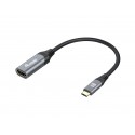 Equip 133492 adaptador de cable de vídeo 0,15 m USB Tipo C HDMI Negro, Gris