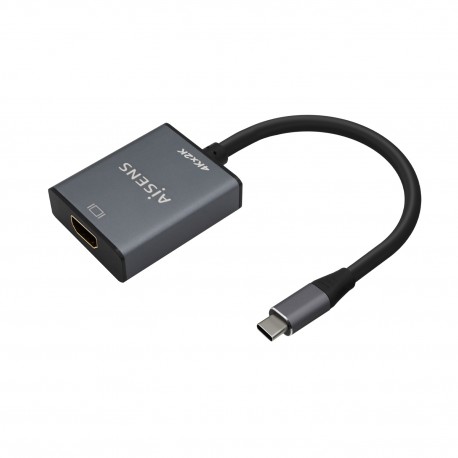 AISENS Conversor Aluminio USB-C A HDMI 4K@30Hz, USB-C/M-HDMI/H, Gris, 15cm