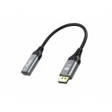 Equip 133446 adaptador de cable de vídeo 0,15 m DisplayPort HDMI Negro, Gris