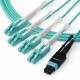 StarTech.com MPO8LCPL3M cable de fibra optica 3 m MPO/MTP 8x LC OM3 Color aguamarina