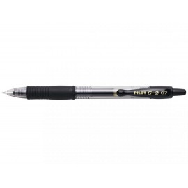 Pilot Gelroller G-2 0.7 Bolígrafo de gel de punta retráctil Medio Negro