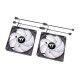 Thermaltake CT120 ARGB Sync PC Carcasa del ordenador Ventilador Negro, Blanco 2 pieza(s)