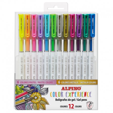 Alpino AR001042 bolígrafo de gel Bolígrafo de gel con tapa Fino Colores surtidos 12 pieza(s)