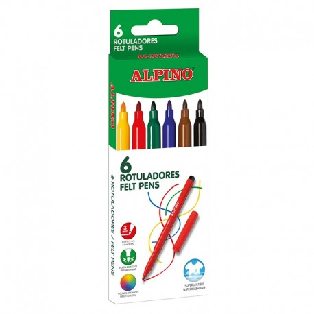 Alpino AR001001 rotulador Fino Multicolor 6 pieza(s)