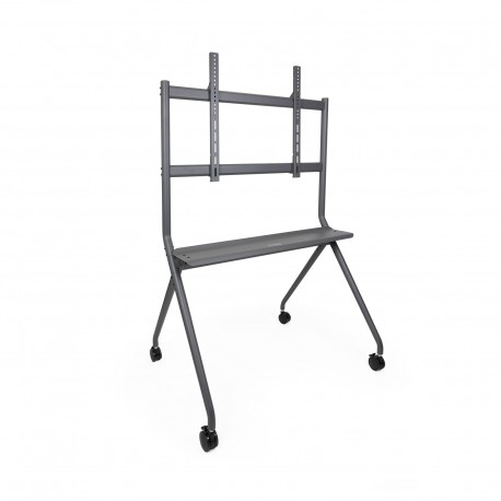 TooQ iSTAND Soporte de Suelo con Ruedas para Pantallas 50''- 86'', Gris