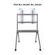 TooQ iSTAND Soporte de Suelo con Ruedas para Pantallas 50''- 86'', Gris