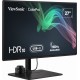 Viewsonic VP Series VP2786-4K pantalla para PC 68,6 cm (27'') 3840 x 2160 Pixeles 4K Ultra HD IPS Negro