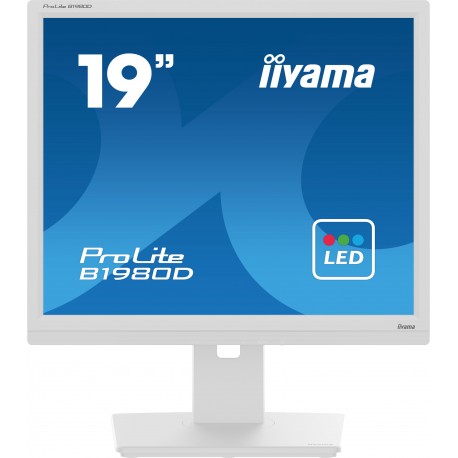 iiyama ProLite B1980D-W5 pantalla para PC 48,3 cm (19'') 1280 x 1024 Pixeles SXGA LCD Blanco