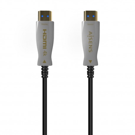 AISENS Cable HDMI V2.0 AOC Premium Alta Velocidad / HEC 4k@60Hz 4:4:4 18Gbps, A/M-A/M, Negro, 100m