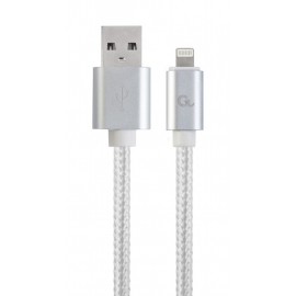 Gembird CCB-MUSB2B-AMLM-6-S cable USB 1,8 m USB 2.0 USB B Lightning Plata