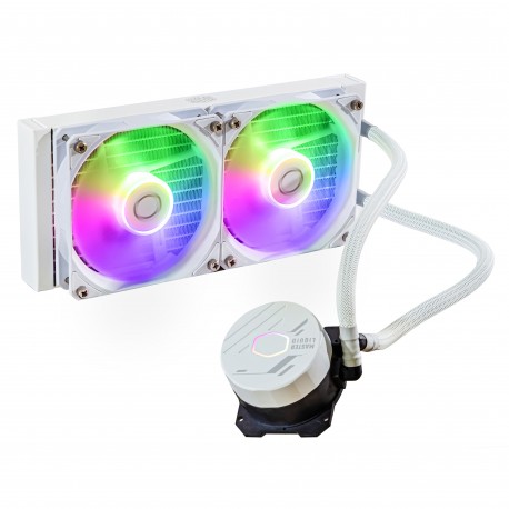 Cooler Master MasterLiquid 240L Core ARGB White Carcasa del ordenador, Procesador Kit de refrigeración líquida 12 cm Blanco