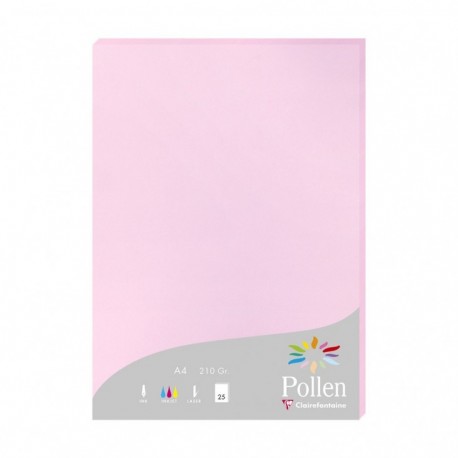 Clairefontaine Pollen papel para impresora de inyección de tinta A4 (210x297 mm) 25 hojas Rosa