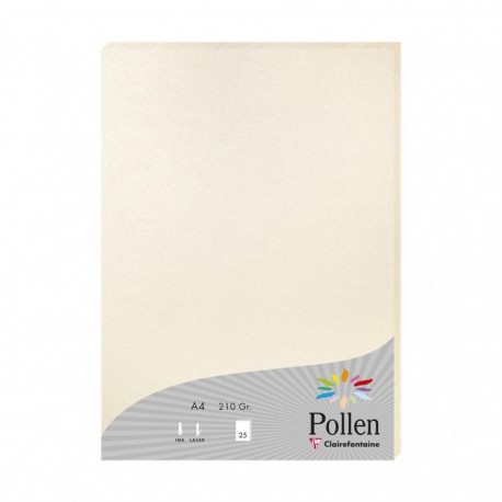 Clairefontaine Pollen papel para impresora de inyección de tinta A4 (210x297 mm) 25 hojas Crema de color