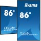 iiyama ProLite To Be Updated 2,17 m (85.6'') 3840 x 2160 Pixeles 4K Ultra HD LED Negro