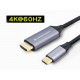 Conceptronic ABBY10G adaptador de cable de vídeo 2 m USB Tipo C HDMI Gris