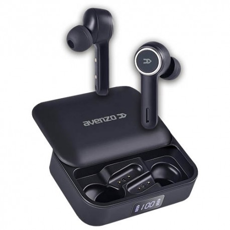 Avenzo AV-TW5007B auricular y casco Auriculares Inalámbrico Dentro de oído Deportes USB Tipo C Bluetooth Negro