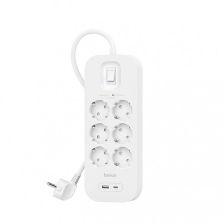 Belkin Connect Blanco 6 salidas AC 2 m