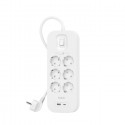 Belkin Connect Blanco 6 salidas AC 2 m