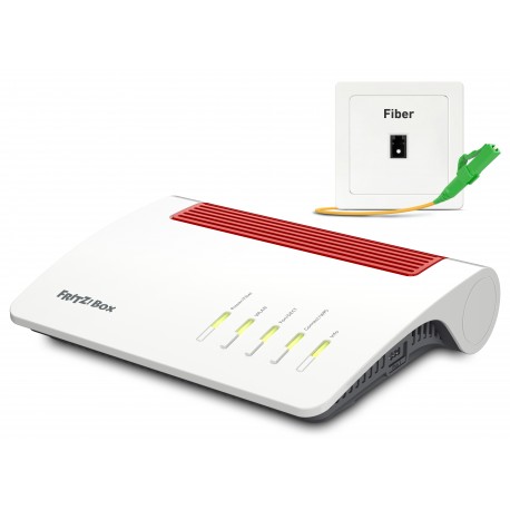 FRITZ!Box FRITZBox 5590 Fiber XGS-PON router inalámbrico Gigabit Ethernet Doble banda (2,4 GHz / 5 GHz) Blanco