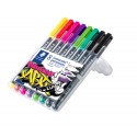 Staedtler Lumocolor 31-S WP8 marcador permanente Surtido Negro, Verde, Verde claro, Rosa, Rojo, Violeta, Amarillo 8 pieza(s)