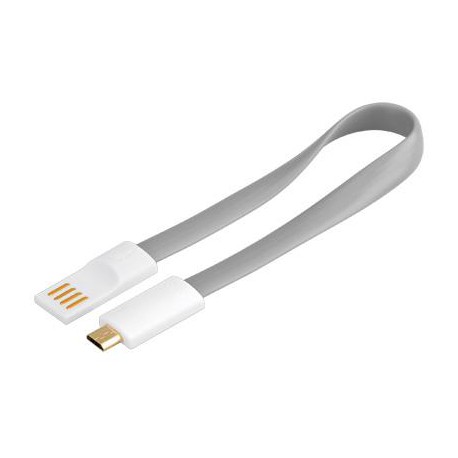 WENTRONIC CABLE USB A MICRO-USB 0.20M GRIS MAGNETICO GOOBAY 95909