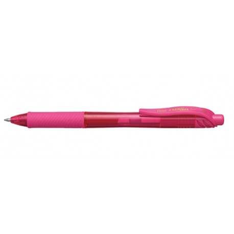 Pentel EnerGel X Bolígrafo retráctil con clip Rosa