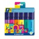 Staedtler 364 C6 HA marcador 6 pieza(s) Punta de cincel Azul, Verde, Naranja, Rosa, Violeta, Amarillo