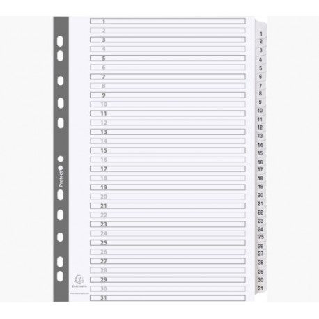 Exacompta MWD1-31Z divisor Caja de cartón Blanco