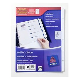 Avery IndexMaker Dividers divisor Blanco