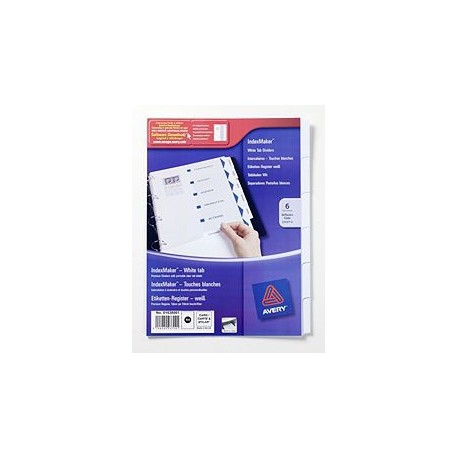 Avery IndexMaker Dividers divisor Blanco