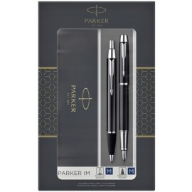 Parker 2093215 juego de bolígrafos Negro, Plata 2 pieza(s)