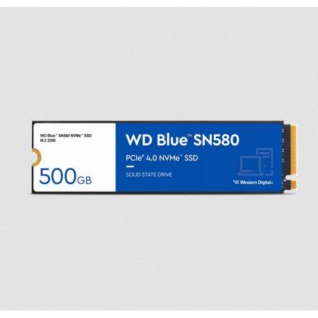 Western Digital Blue SN580 M.2 500 GB PCI Express 4.0 TLC NVMe