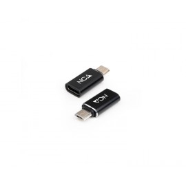 ADAPTADOR MICRO USB A USB-C B/M - USB-C/H NEGRO NANOCABLE