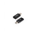 ADAPTADOR MICRO USB A USB-C B/M - USB-C/H NEGRO NANOCABLE