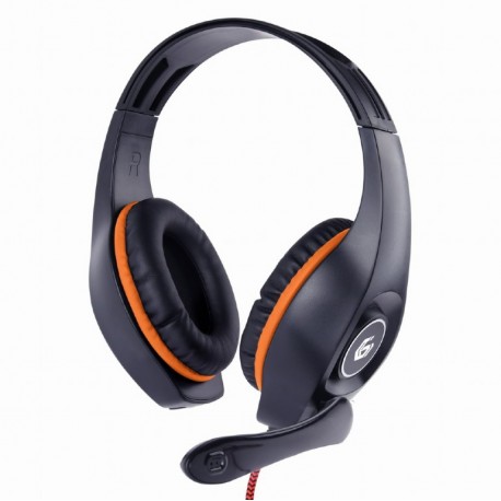 Gembird GHS-05-O auricular y casco Auriculares Diadema Conector de 3,5 mm Negro, Naranja