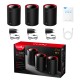 Cudy M3000 3-Pack Doble banda (2,4 GHz / 5 GHz) Wi-Fi 6 (802.11ax) Negro, Rojo 1 Interno