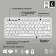 Logitech Pebble Keys 2 K380s teclado RF Wireless + Bluetooth QWERTY Español Blanco