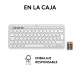 Logitech Pebble Keys 2 K380s teclado RF Wireless + Bluetooth QWERTY Español Blanco