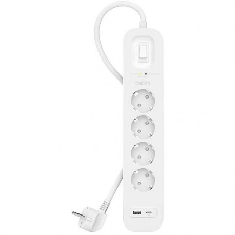 Belkin SRB001VF2M limitador de tensión Blanco 4 salidas AC 2 m