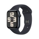 Apple Watch SE OLED 44 mm Digital 368 x 448 Pixeles Pantalla táctil Negro Wifi GPS (satélite)