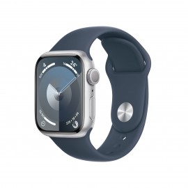 Apple Watch Series 9 41 mm Digital 352 x 430 Pixeles Pantalla táctil Plata Wifi GPS (satélite)