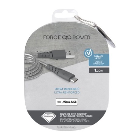 Bigben Connected FPCBLMIC1.2MG cable USB 1,2 m USB 2.0 Micro-USB A USB A Gris